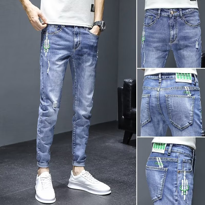 Stretch Ankle Length Casual Pants Men - Image 10