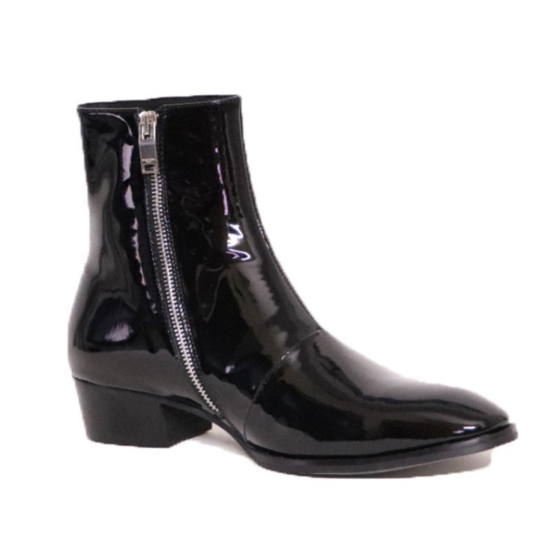 Men's Chelsea Boots Leather Pointed-Toe Dr Martens Style Boots - Image 5