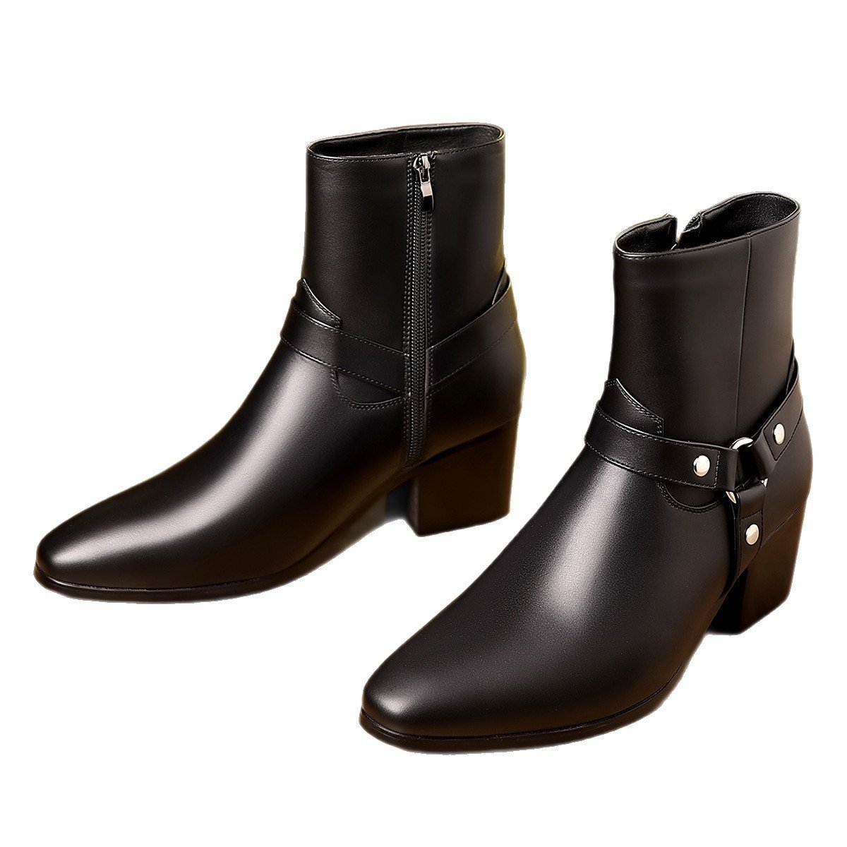 Fashionable British-style Pointed-toe Casual Mens Boots - Image 3