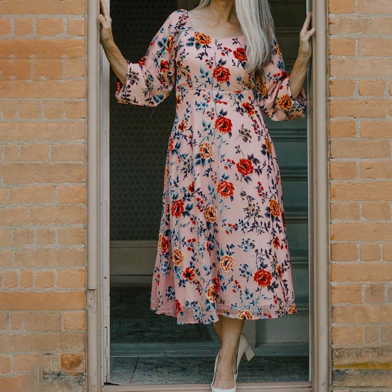 Mother And Daughter Floral Print Dress - Image 4