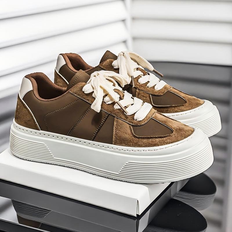 Men Chunky Platform Heighten Casual Skate Sneakers - Image 3
