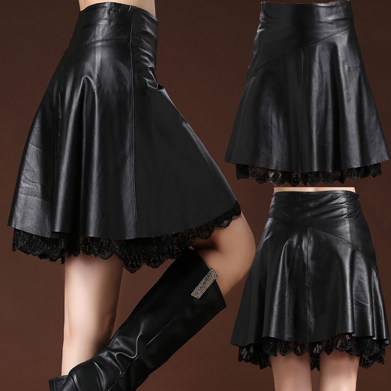 Women's A-line Mid-length Over-the-knee High-waist Pleated Skirt - Image 2