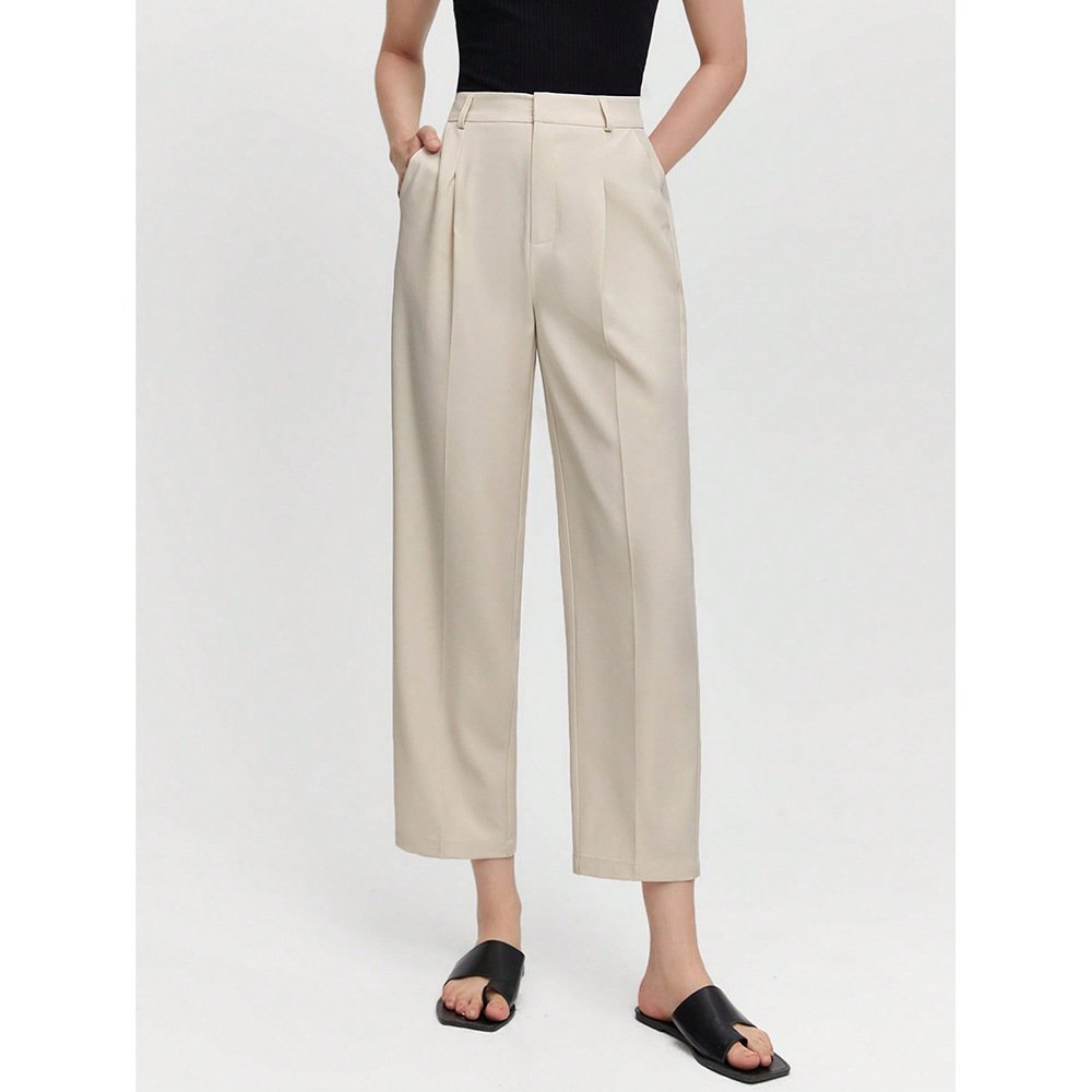 Straight-leg Loose-fit Draping Versatile Pants For Women - Image 2