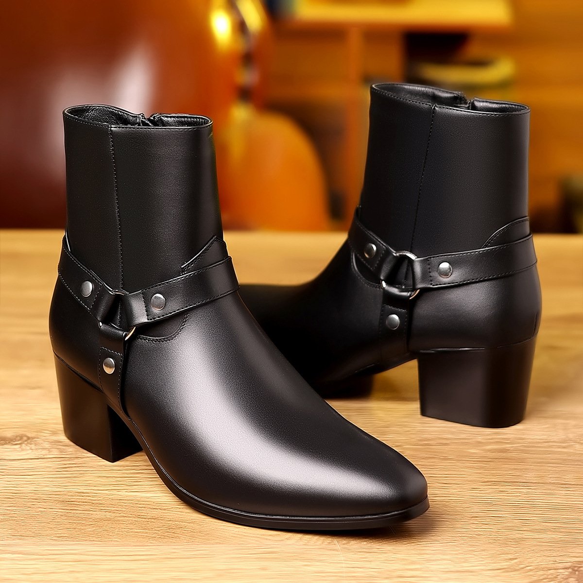 Fashionable British-style Pointed-toe Casual Mens Boots - Image 2