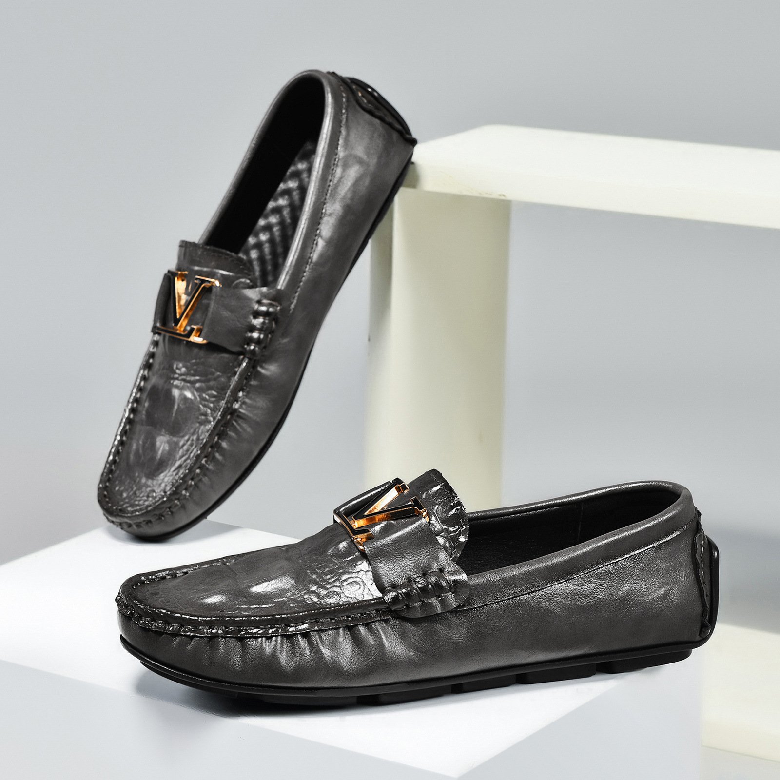 British-style Casual Mens Genuine Leather Shoes - Image 5