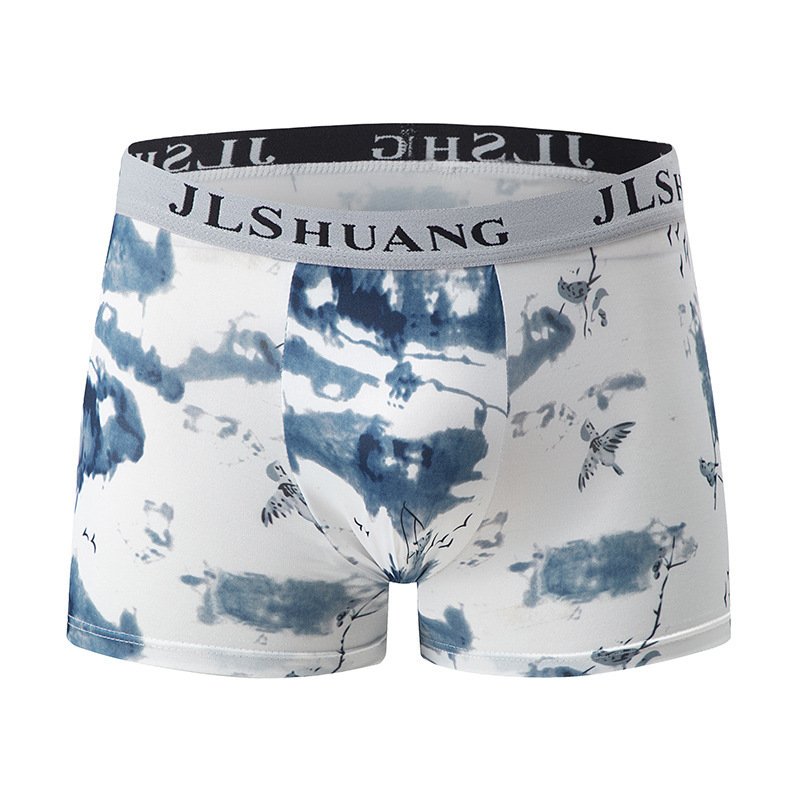4-Pack Mens Fashionable Boxer Briefs With Floral Print - Image 5