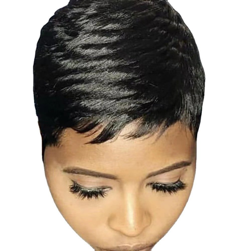 Women's Short Black Curly Wig - Image 2