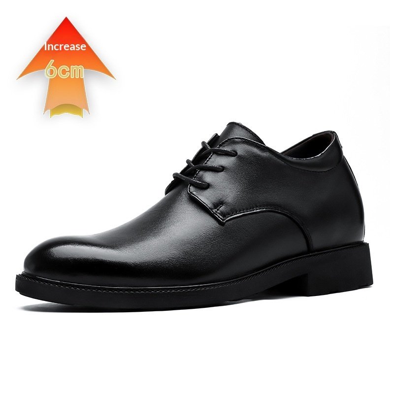 Mens Leather Dress Shoes With A Hidden Height-increasing Insole For Business Attire - Image 2