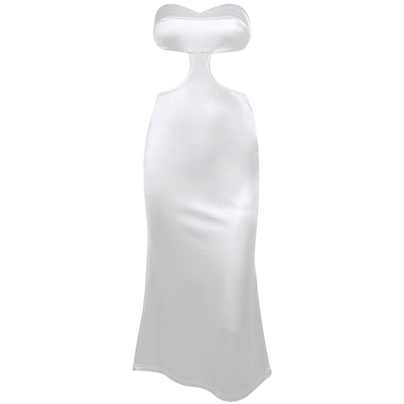 Hollowed Out Backless One-shoulder Dress - Image 2