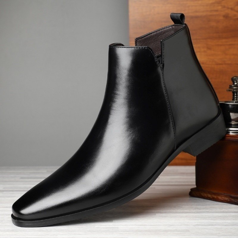 Plus Size High-top Leather Boots Men - Image 2