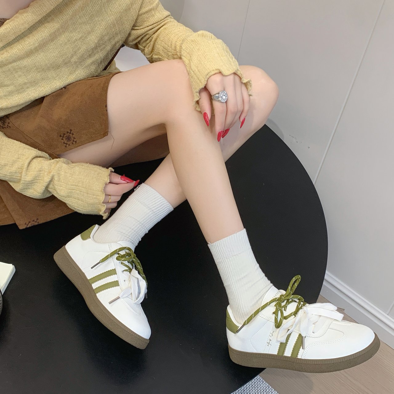 Soft Sole Summer Autumn 2026 New Casual Running Shoes Genuine Leather Student German Training Classic White Sneakers Women - Image 3