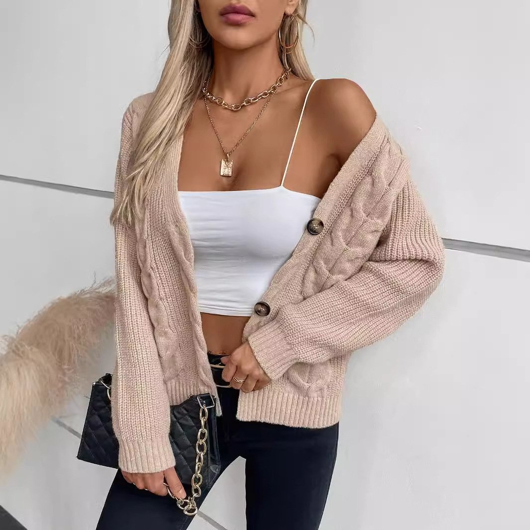 Vintage Single-breasted Sweater Women's Coat - Image 6