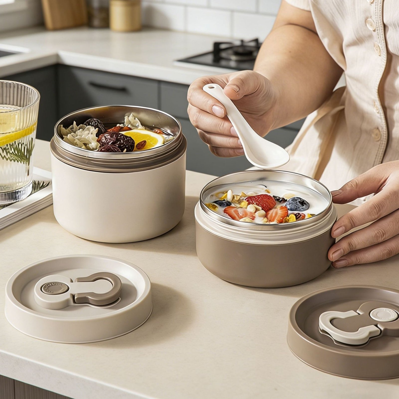 Stainless Steel Thermal Lunch Box Large Capacity - Image 9
