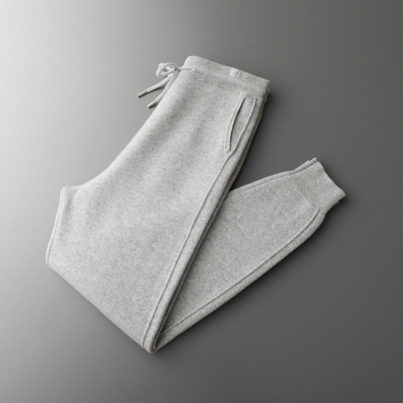 Air Layer Thickened Wool Men's High Waist Casual All-match Lock Foot Harem Pants - Image 7