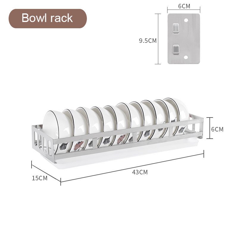 Stainless Steel Non-perforated Wall Hanging Bowl Drain Rack Pot - Image 9