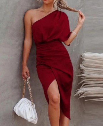 Women's Fashion Irregular Dress Evening Dress - Image 6