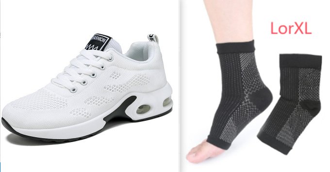 New Casual Air Cushion Running Breathable Soft Sole Sports Shoes For Women - Image 3
