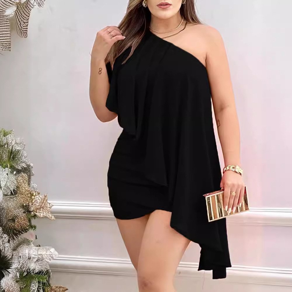 Women's Clothing One Shoulder Dress - Image 5