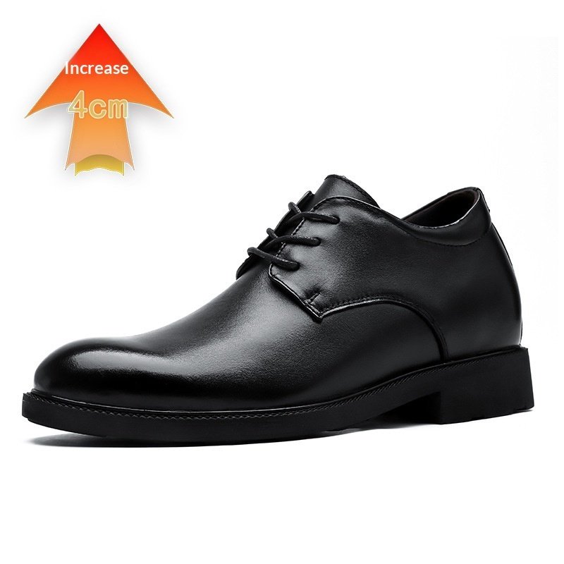 Mens Leather Dress Shoes With A Hidden Height-increasing Insole For Business Attire - Image 5