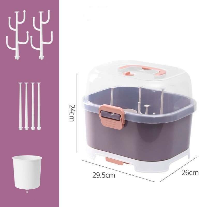 Multifunctional Drain Baby Supplies Bottle Drying Rack Storage Box - Image 5