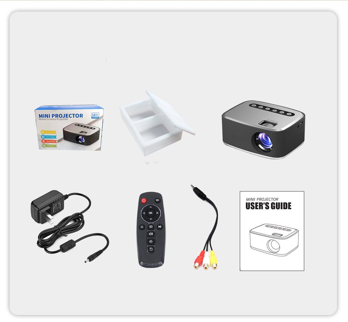 New T20 Mini Projector Home High-definition Portable Projection - Image 6