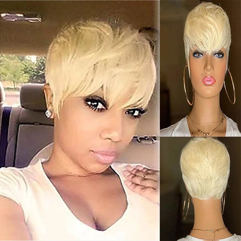 New Black Short Hair Trend Fluffy Wig Headgear - Image 4