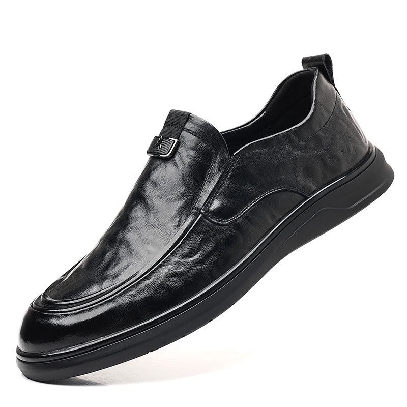 Full-grain Leather Business-casual Slip-on Dress Shoes - Image 2