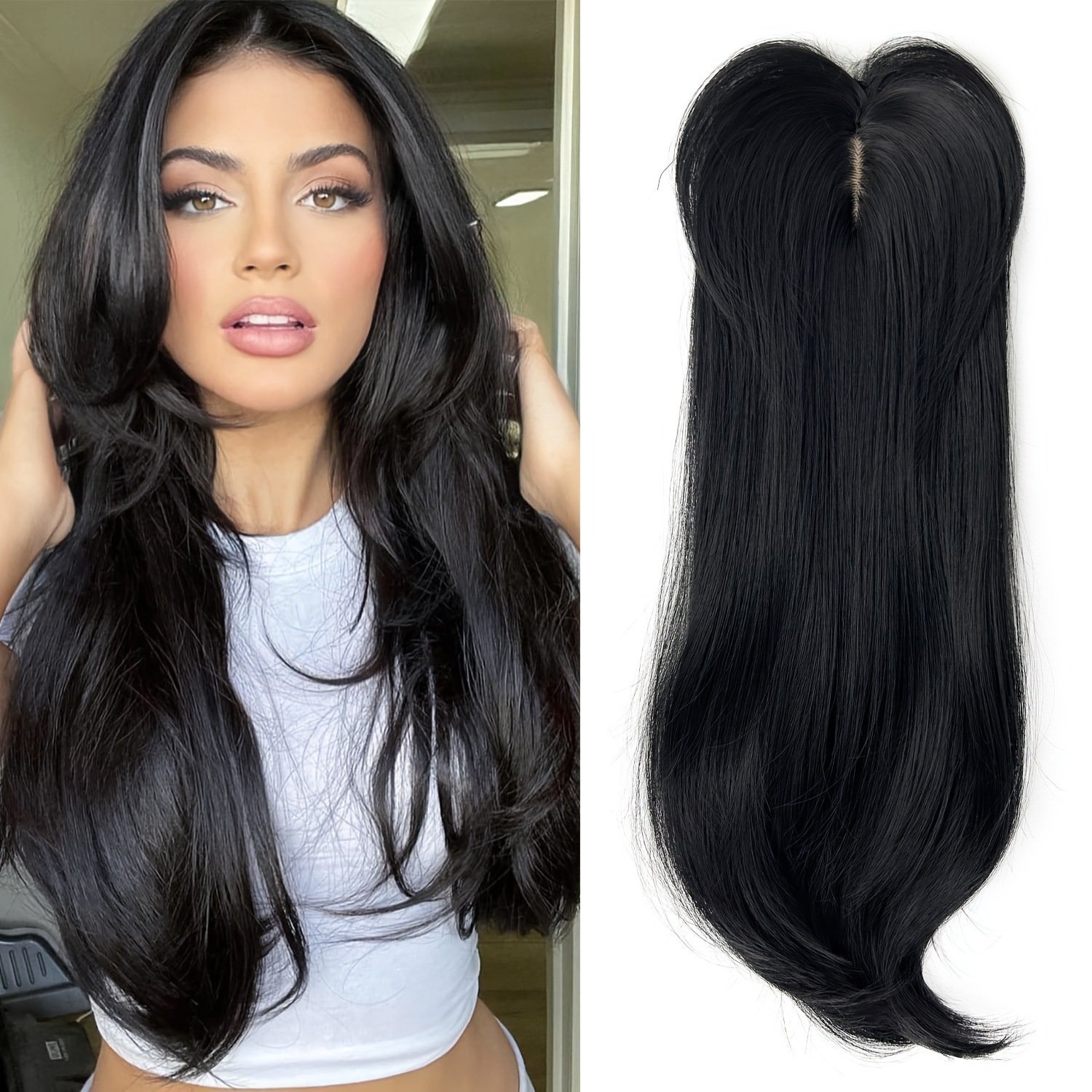 Ombre Figure-eight Bangs Synthetic Fiber Long Curls - Image 8