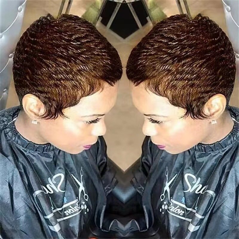 Women's Short Black Curly Wig - Image 3