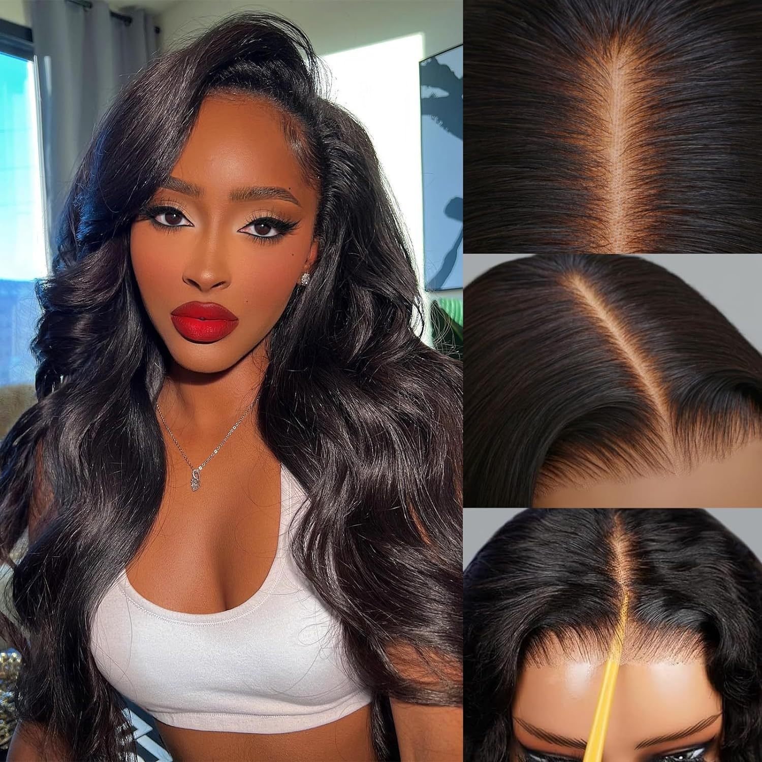 Women's Big Wave Long Roll Synthetic Wigs - Image 3