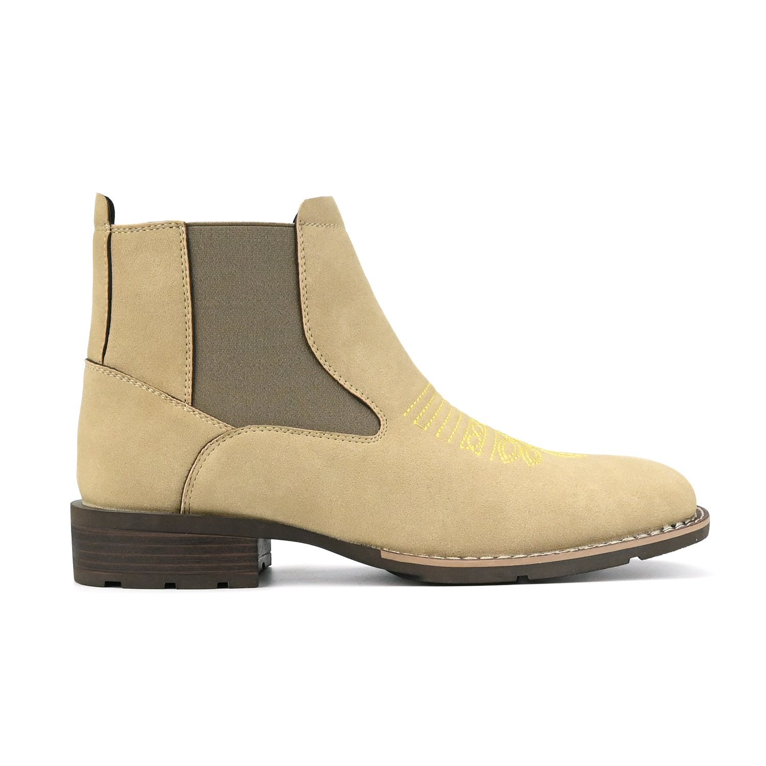 Embroidered Slip-on Chelsea Boots Men's Martin Boots - Image 4