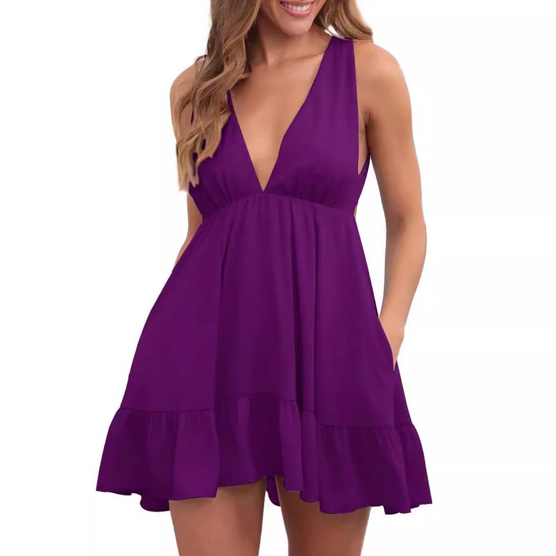 Backless Sleeveless Sling Dress Women - Image 7