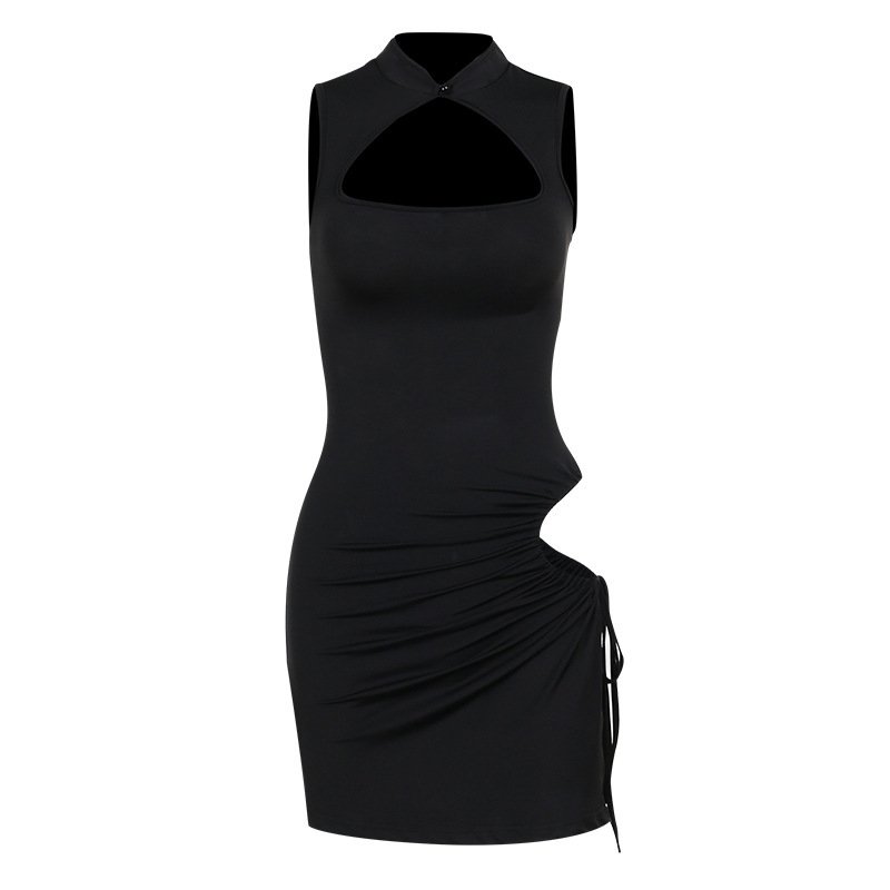 Design Hot Girl Slim Fit Slit Backless Dress Women - Image 3