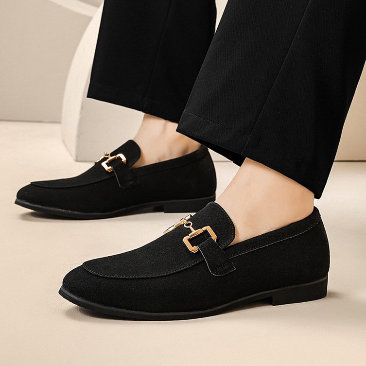 Mens Casual Leather Shoes With Metal Buckles - Image 2