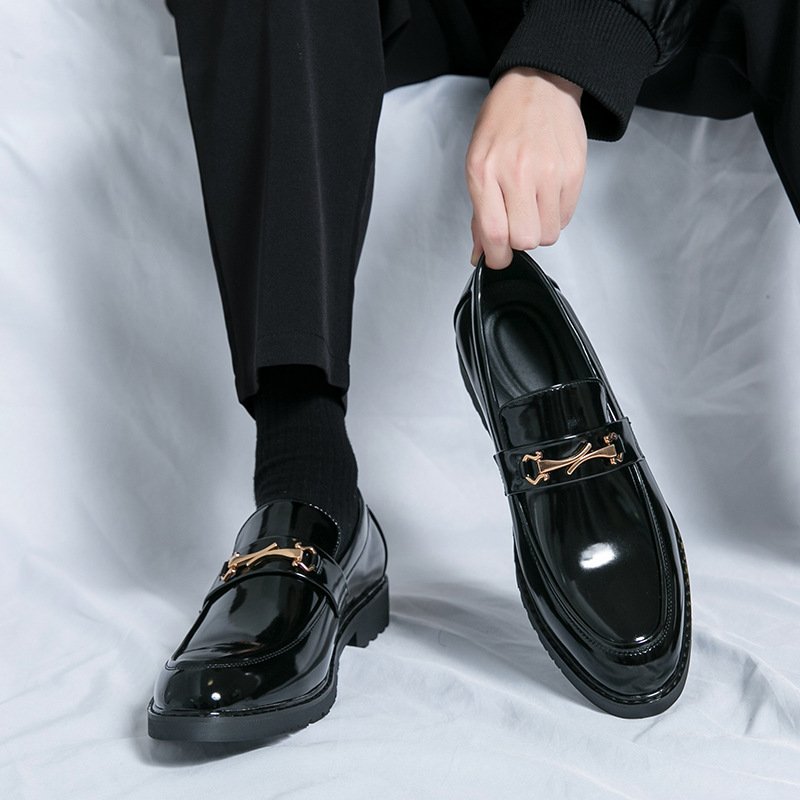 New-style Soft-leather Mens Shoes With A Glossy Finish For Foreign Trade - Image 2