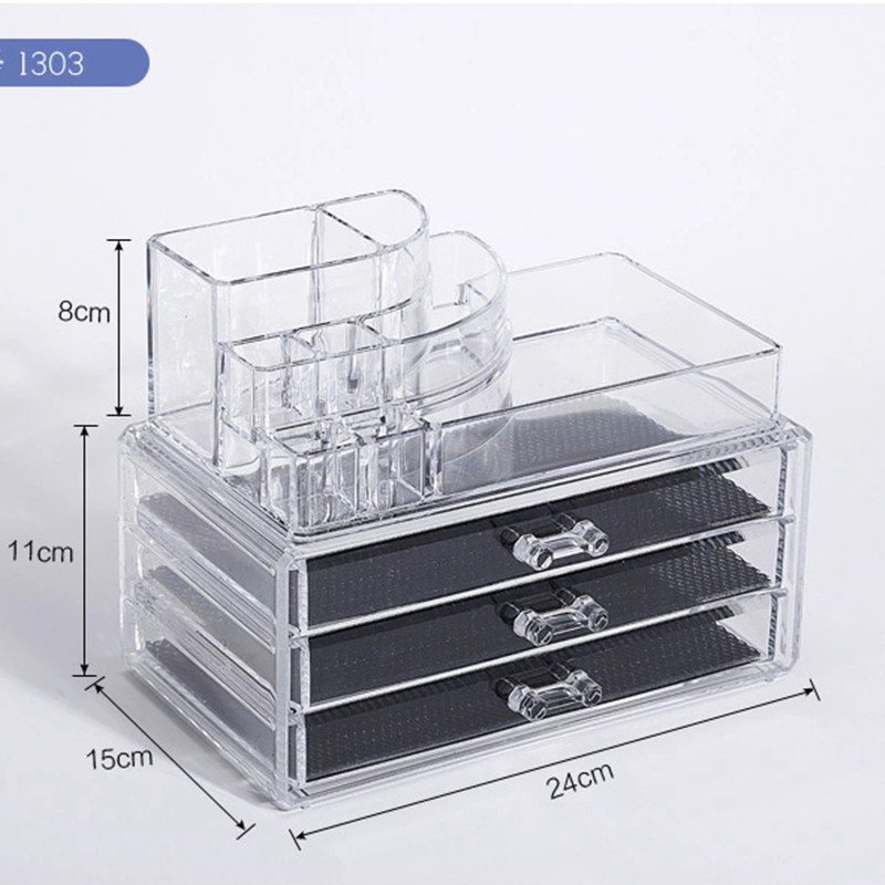 Acrylic Drawer Type Desktop Cosmetic Organizer Anti-dust - Image 2