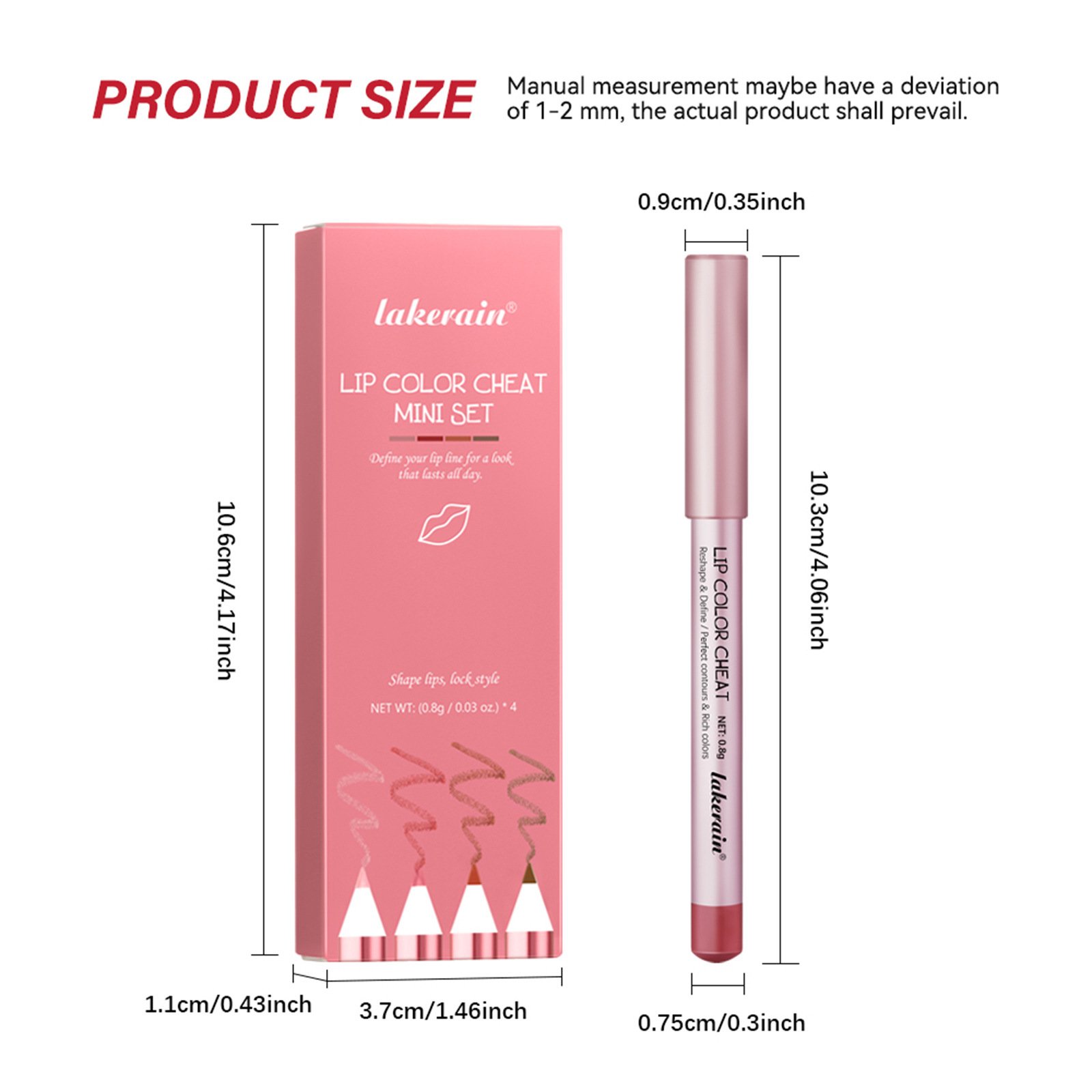 4 PCs Matte Lipstick Lip Liner - Image 5