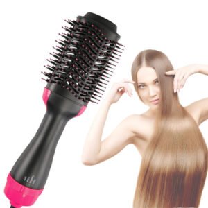 Multifunctional Hair Dryer Hot Air Brush Style Women Hair Straightener Curler One Step Electric Blow Dryer Brush