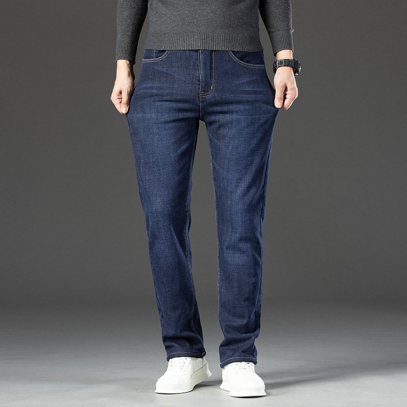 Fleece Lined Padded Warm Keeping Jeans For Men - Image 6