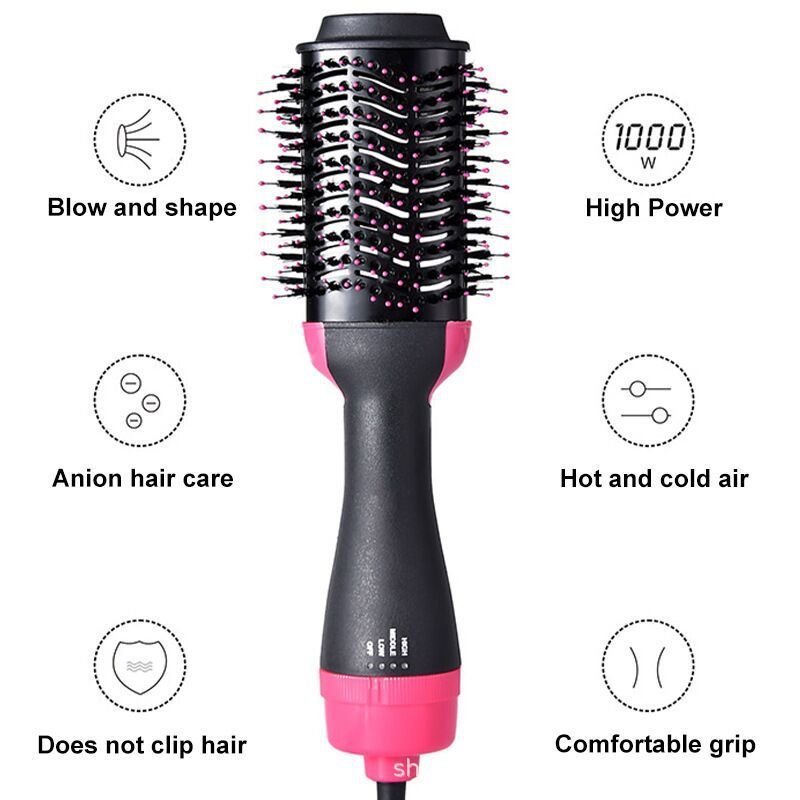 Multifunctional Hair Dryer Hot Air Brush Style Women Hair Straightener Curler One Step Electric Blow Dryer Brush - Image 4