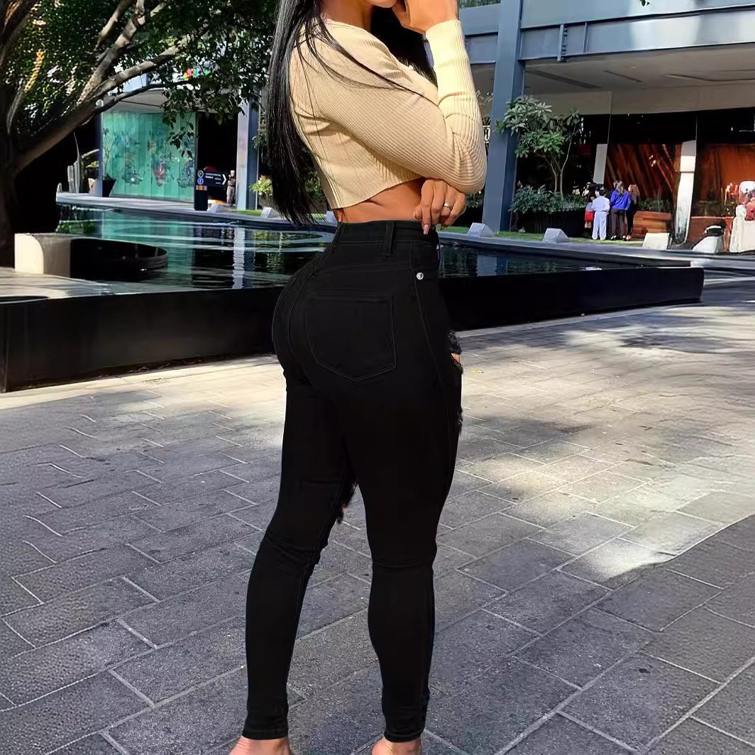 New Ripped Black Jeans For Women - Image 5