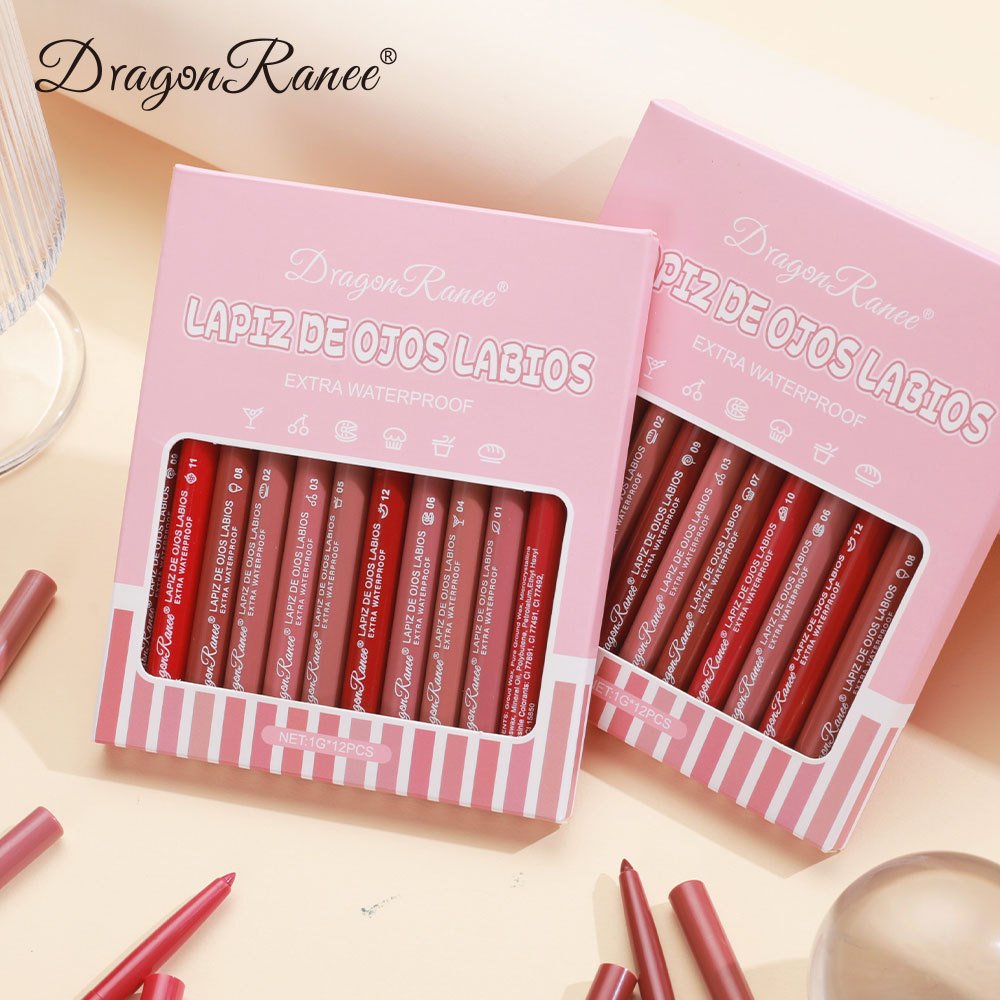 Lipstick Lip Liner Women's Box 12 Colors Suit - Image 4